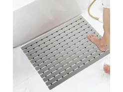 KARAT Antibakterielle Fußmatte mit Drainagefunktion nach Maß Grau 43 x 100 cm