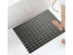 KARAT Antibakterielle Fußmatte mit Drainagefunktion nach Maß Schwarz 43 x 100 cm