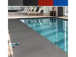 KARAT Antirutschmatte Adria Arbeitsplatzmatte für Nasszonen Witterungsbeständig Grau 120 x 100 cm