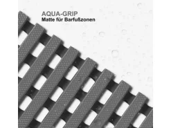 KARAT Antirutschmatte Adria Arbeitsplatzmatte für Nasszonen Witterungsbeständig Grau 120 x 600 cm