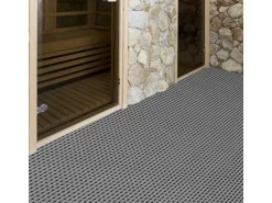 KARAT Antirutschmatte Adria Arbeitsplatzmatte für Nasszonen Witterungsbeständig Grau 120 x 550 cm