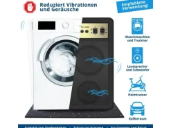 KARAT Antivibrationsmatte Schallschutzmatte nach Maß Stärke 1 cm 62,5 x 250 cm