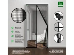 KARAT Fliegengitter Johnny Gestreift Klebemontage Klettverschluss 80 x 200 cm