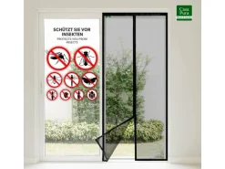 KARAT Fliegengitter Johnny Gestreift Klebemontage Klettverschluss 90 x 210 cm