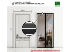 KARAT Fliegengitter Johnny Gestreift Klebemontage Klettverschluss 90 x 220 cm