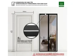 KARAT Fliegengitter Johnny Gestreift Klebemontage Klettverschluss 100 x 210 cm