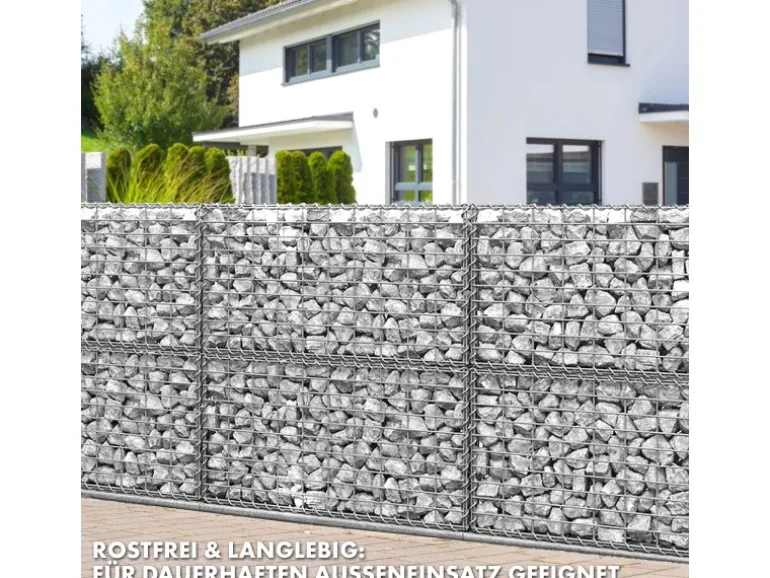 KARAT Gabionenkorb Lenox Steinkorb Zaun Sichtschutz Verzinkt 100 x 50 x 50 cm