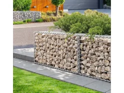 KARAT Gabionenkorb Lenox Steinkorb Zaun Sichtschutz Verzinkt 100 x 30 x 30 cm