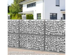 KARAT Gabionenkorb Lenox Steinkorb Zaun Sichtschutz Verzinkt 100 x 50 x 30 cm