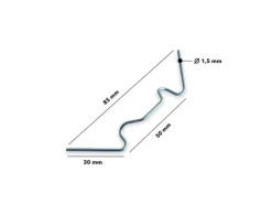 Karat Gewächshausklammern 8,5 x 3 cm Montageklammern Klammern für Doppelstegplatten Gartenbau 20 Stück