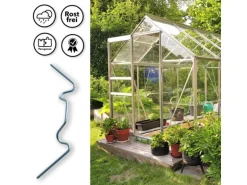 Karat Gewächshausklammern 8,5 x 3 cm Montageklammern Klammern für Doppelstegplatten Gartenbau 20 Stück