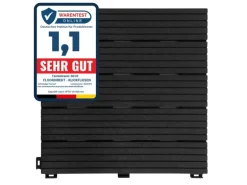 Karat Klickfliese Claire - Wetterbeständige Terrassenfliese - Grau 30 x 30 cm