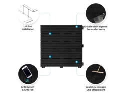 Karat Klickfliese Claire - Wetterbeständige Terrassenfliese - Grau 30 x 30 cm