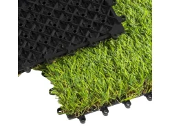 Karat Klickfliese Gras-Design - Wetterbeständige Terrassenfliese - 30 x 30 cm