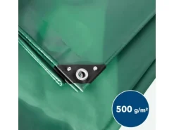 KARAT Multifunktionale Abdeckplane LKW- & Anhängerplane 500 g/m² Grün 3 x 3 m