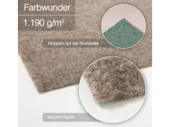 Karat Rasenteppich Farbwunder PRO Zuschnitt Kunstrasen 67 x 500 cm Beige