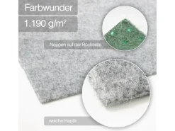 Karat Rasenteppich Farbwunder PRO Zuschnitt Kunstrasen 67 x 350 cm Grau