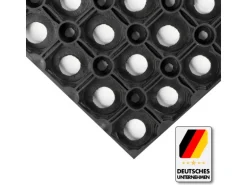 KARAT Ringgummimatte Octo Door - Recyclebare Gummiringmatte Wabenmatte Schwarz - 60 x 80 x 1,6 cm