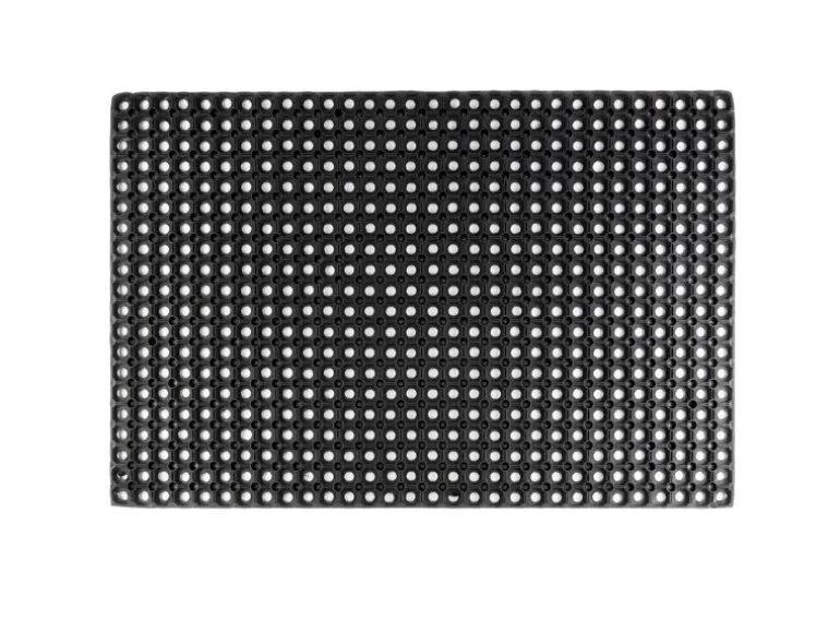 KARAT Ringgummimatte Octo Door - Recyclebare Gummiringmatte Wabenmatte Schwarz - 100 x 700 x 2,3 cm