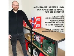 KARAT Schwerlastregal Lakota 2er Set Traglast bis 875 kg Schwarz 200 x 100 x 50 cm