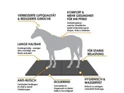 KARAT Stallmatte aus Gummi Lagama Wasserbeständig Glatt Bedruckte Oberseite 120 x 80 cm