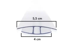 KARAT Verbinder für Doppelstegplatten Hohlkammerplatten - H-Profil 121 cm Länge 6 mm Stärke