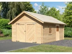Karibu Blockbohlengarage 38 mm 372 cm x 522 cm x 309 cm
