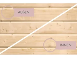 Karibu Ganzglasfront für Sauna Vaira 3 Naturbelassen