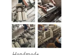 Keramikstein Style'n Art Deko Daisy Weiß 24 cm x 24 cm x 8 cm