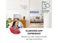 Klarstein Wonderwall Air Art Smart Infrarotheizung 120x30 cm 350 W Wandinstallation App-Steuerung Motiv Marmor Weiß