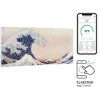 Klarstein Wonderwall Air Art Smart Infrarotheizung 120x60 cm 700 W Wandinstallation App-Steuerung Motiv Wellen Weiß