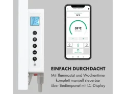 Klarstein Wonderwall Air Art Smart Infrarotheizung 120x60 cm 700 W Wandinstallation App-Steuerung Motiv Berge Weiß