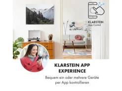 Klarstein Wonderwall Air Art Smart Infrarotheizung 80x60 cm 500 W Wandmontage App-Steuerung Motiv Berg Weiß