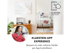 Klarstein Wonderwall Air Art Smart Infrarotheizung 80x60 cm 500 W Wandmontage App-Steuerung Motiv Marmor Weiß
