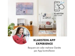 Klarstein Wonderwall Air Art Smart Infrarotheizung 80x60 cm 500 W Wandmontage App-Steuerung Motiv Sonnenaufgang Weiß