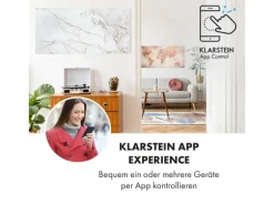 Klarstein Wonderwall Air Art Smart Infrarotheizung 120x60 cm 700 W Wandinstallation App-Steuerung Motiv Marmor Weiß