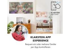Klarstein Wonderwall Air Art Smart Infrarotheizung 120x60 cm 700 W Wandinstallation App-Steuerung Motiv Gartenweg Weiß