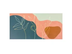 Klarstein Wonderwall Air Art Smart Infrarotheizung 60x120 cm 700 W Wandinstallation App-Steuerung Motiv Goldene Linien Weiß