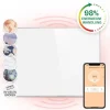 Klarstein Wonderwall Smart Infrarotheizung 100x120 cm Smart-Steuerung App Wandmontage LED-Display 1200 W Wochentimer IP24 Weiß