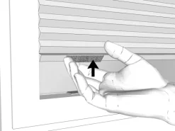 Klebeplissee 90 cm x 190 cm Weiß