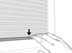 Klebeplissee 90 cm x 190 cm Weiß