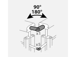 Kordo Eckset Für Geländer Grau Inga