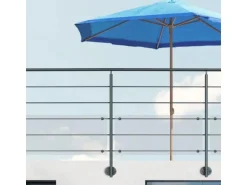 Kordo Geländerset 2m Alu Anthrazit Seitliche Befestigung Prestio