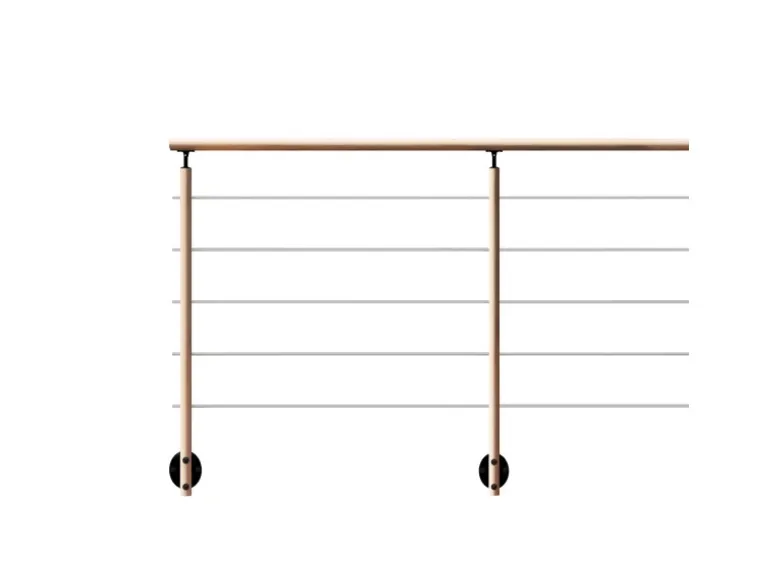 Kordo Geländerset 2m Buchenholz Seitliche Befestigung Hesta