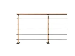 Kordo Geländerset 2m Buchenholz Bodenbefestigung Hesta