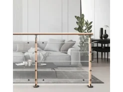 Kordo Geländerset 2m Buchenholz Bodenbefestigung Hesta