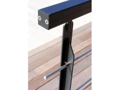 Kordo Geländerset 2m Stahl Schwarzen Metall Handlauf Universo