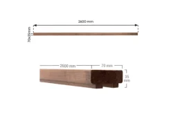 Kordo Handlauf Tannenholz der Geländerserie Moka