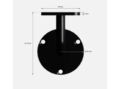 Kordo Wandhandlauf-Set 2 m Aus Tanne und Halterungen Claro