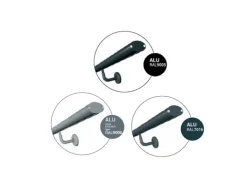 Kordo Wandhandlauf-Set Aluminium und Stützen Grau Prestio